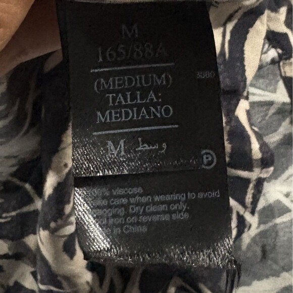 Allsaints Jayda Zebra Dress Zipper Sleeveless Drape Front Womens Black Sz M - Picture 10 of 11